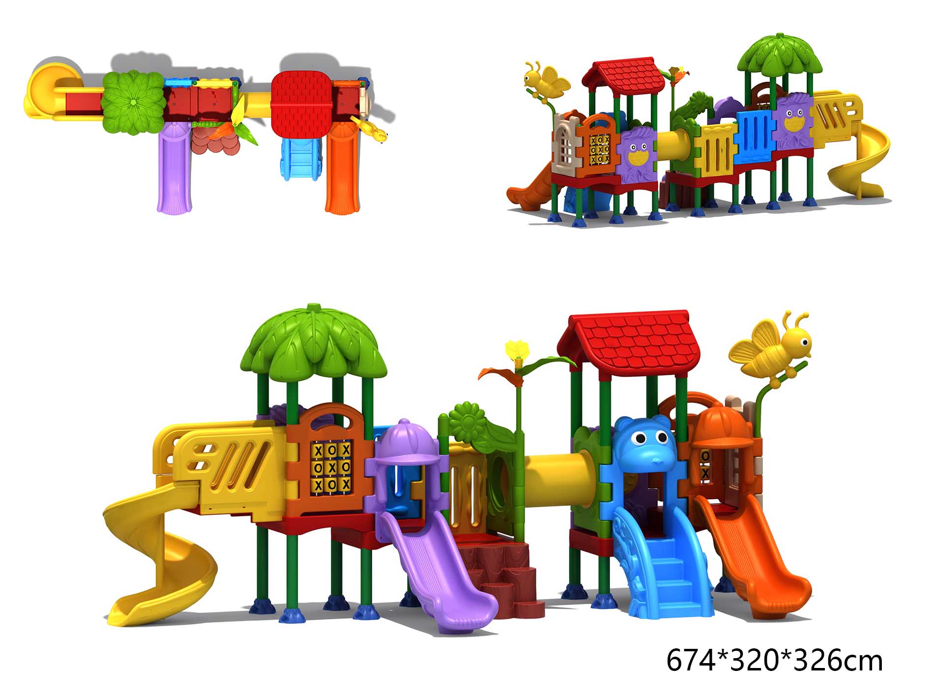 Kids Outdoor Playhouse - Parque infantil para niños, juegos de