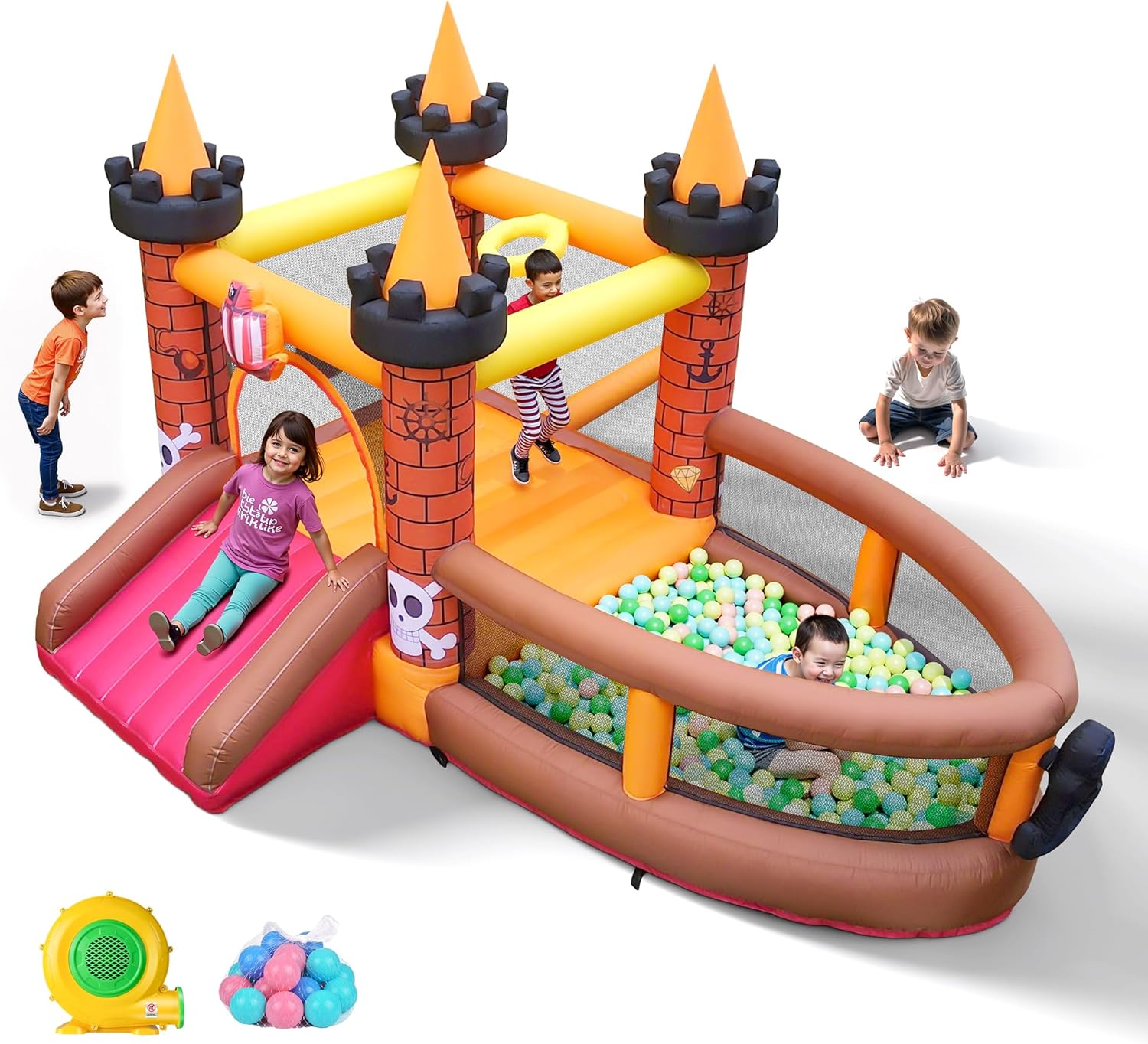 Kids Outdoor Slide - Casa Inflable para Niños de 3