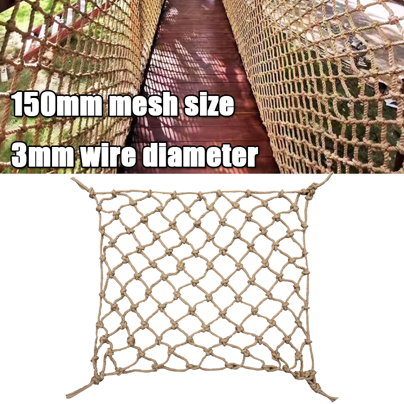Kids Outdoor Net - Red de cuerda de cáñamo retro,