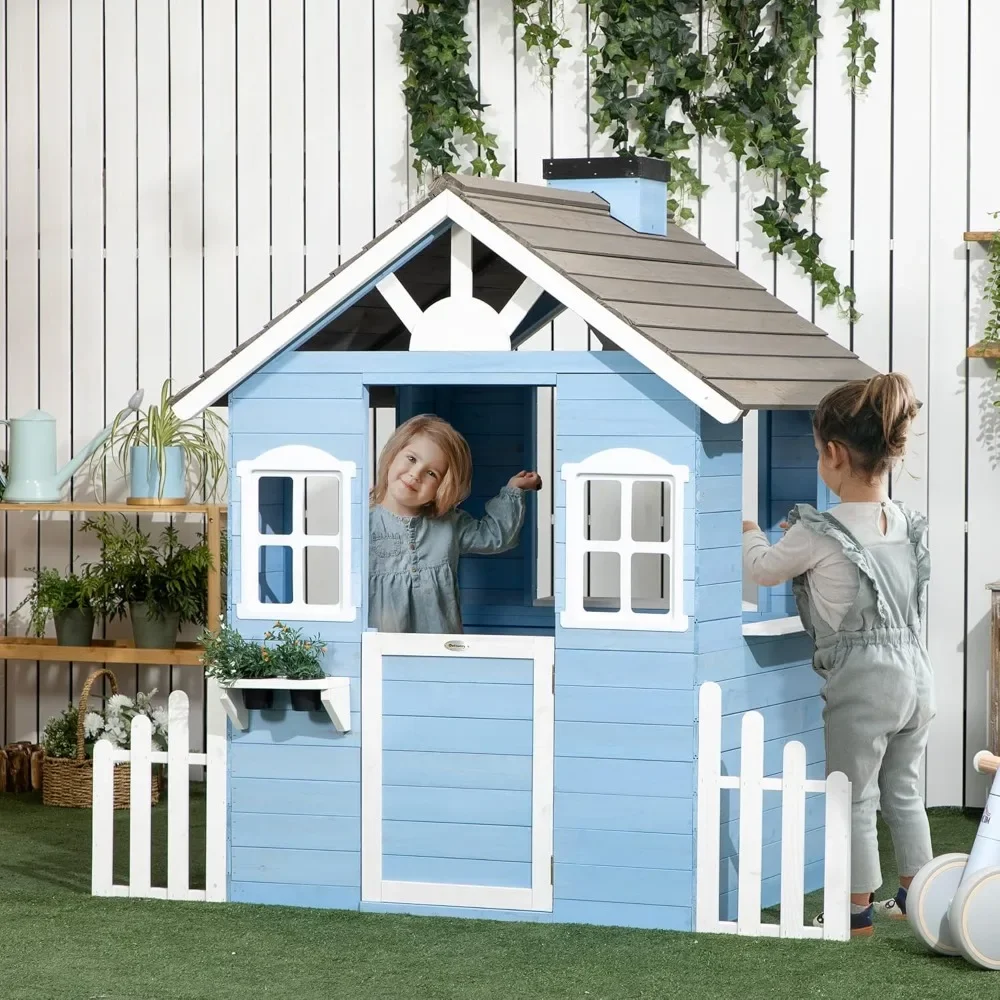 Kids Outdoor Playhouse - Casa de juegos para niños, casa