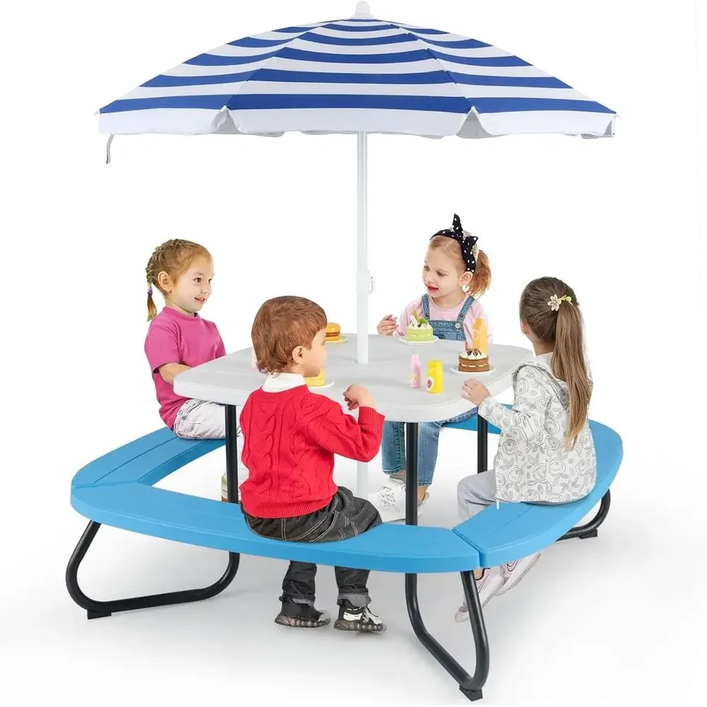 Kids Outdoor Picnic Table - Mesa de Picnic para 8 Personas