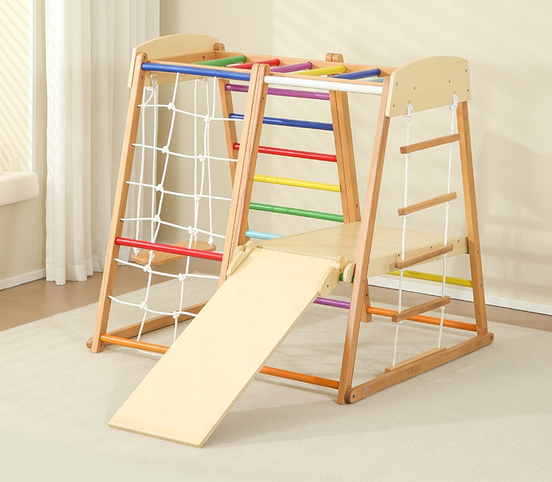 Kids Outdoor Wooden Climbing Frame - Gimnasio de escalada Montessori para interiores