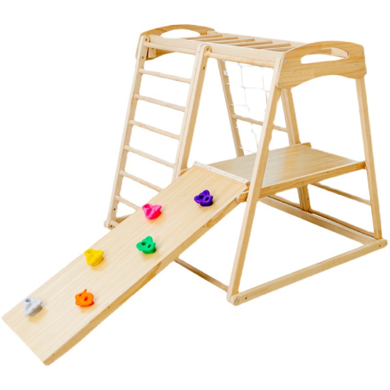 Kids Outdoor Wooden Climbing Frame - Jungle Gym para Niños, Tobogán de