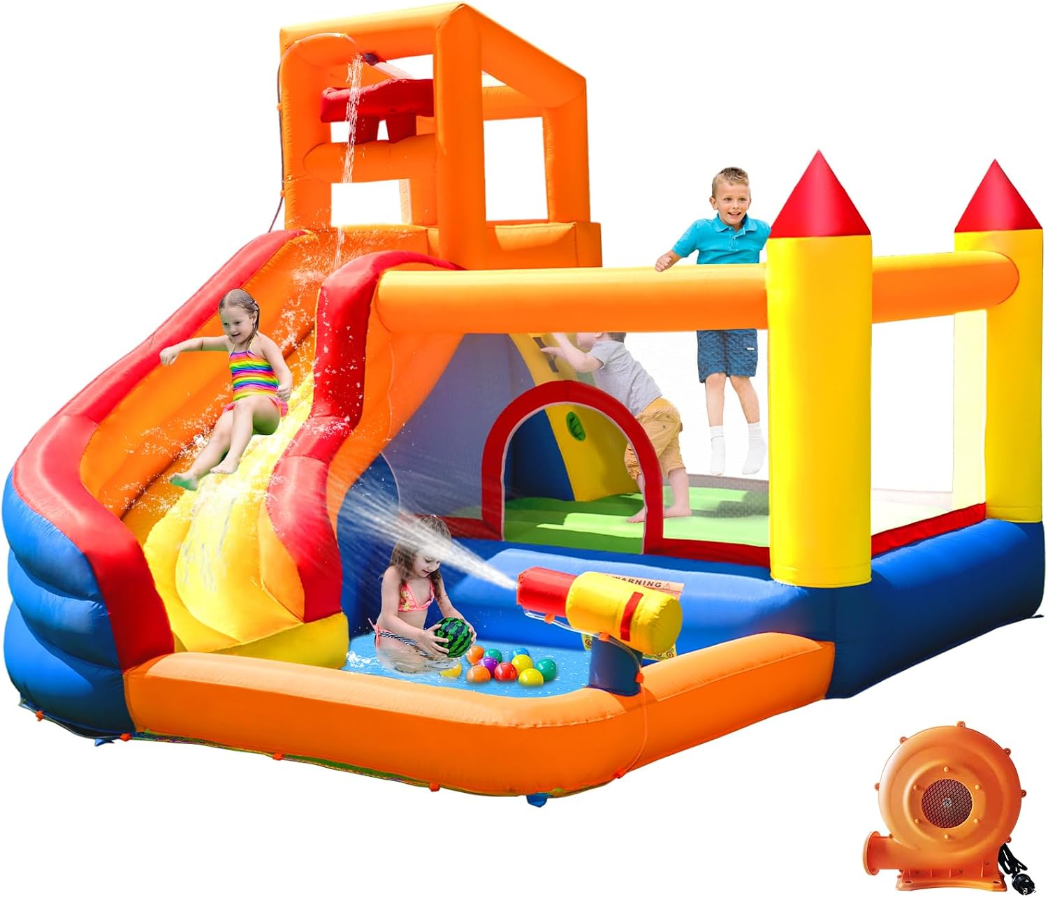Kids Outdoor Playhouse - HuaKastro - Tobogán Acuático Inflable con
