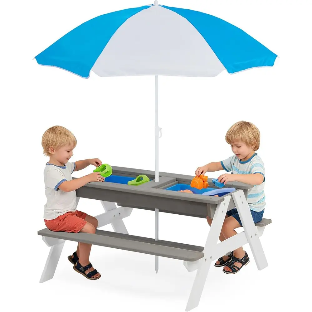 Kids Outdoor Picnic Table - Mesa de Picnic Convertible 3 en