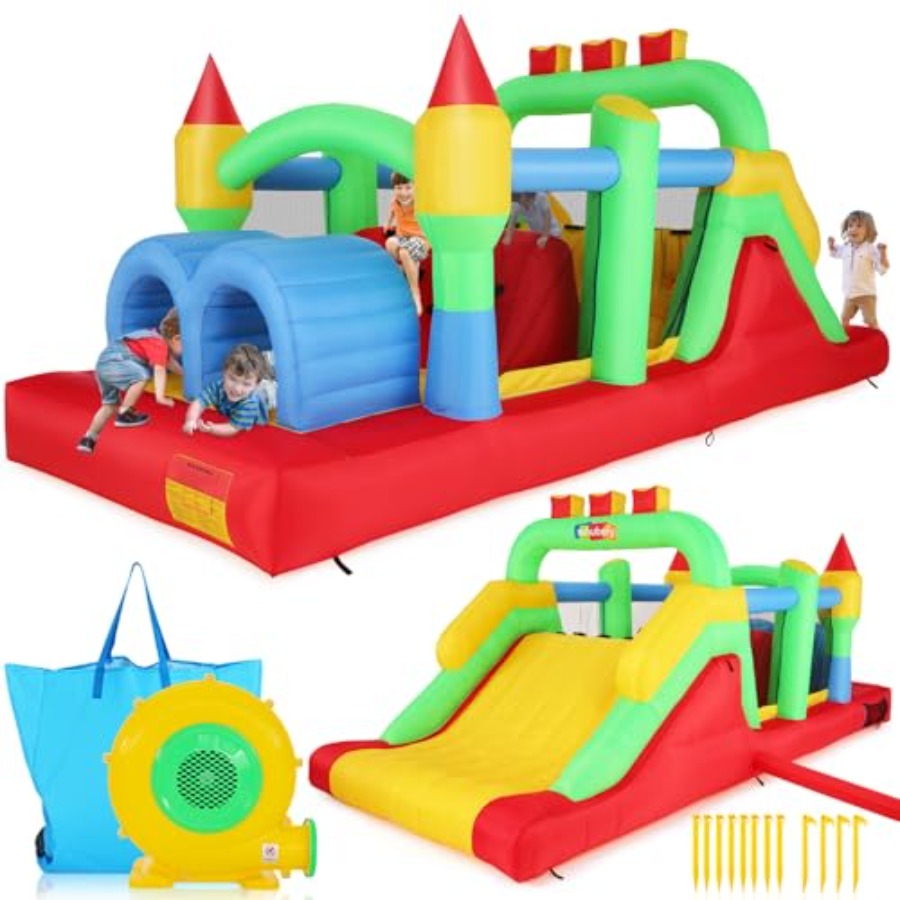 Kids Outdoor Obstacle Course - Casa de brinco inflable para exteriores
