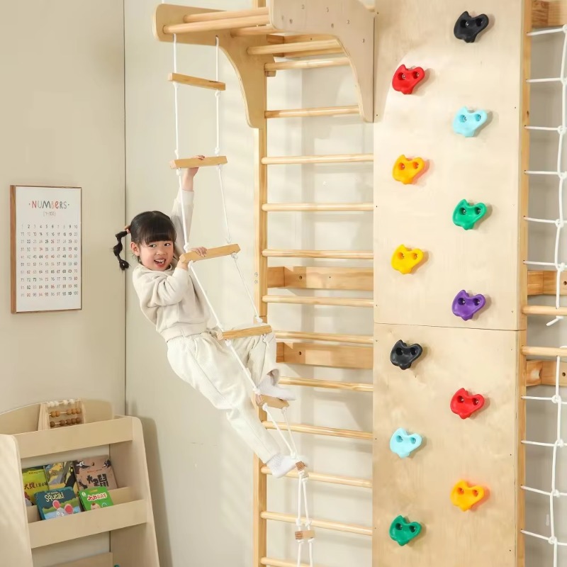 Kids Outdoor Wooden Climbing Frame - Barras de Escalada para Niños, Estructura