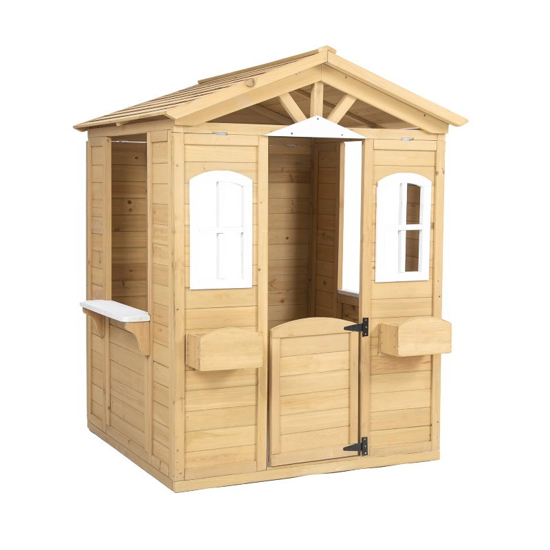 Kids Outdoor Playhouse - Casita de Juegos Moderna y Clásica