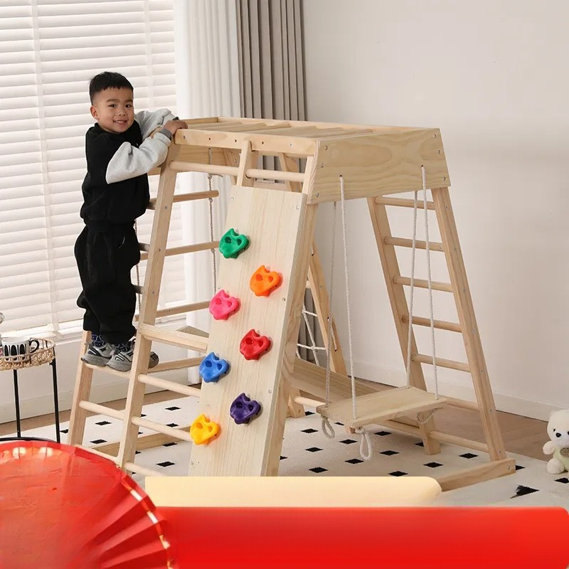 Kids Outdoor Wooden Climbing Frame - JMZ Parque Infantil de Madera con