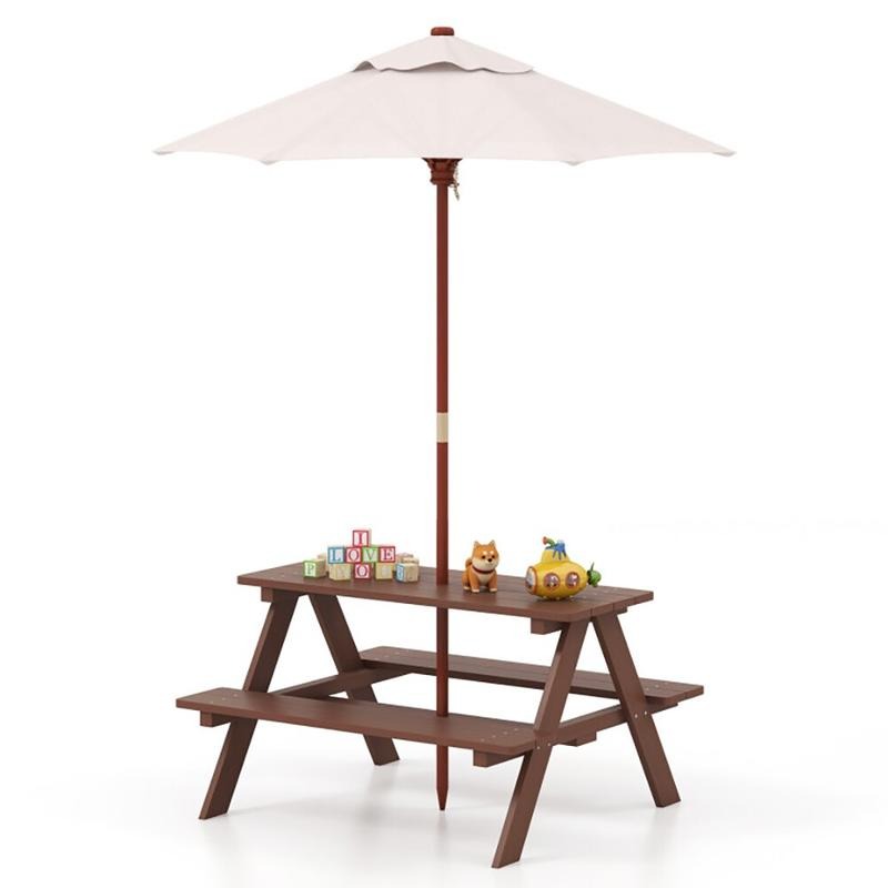 Kids Outdoor Picnic Table - Conjunto de Mesa y Bancos de