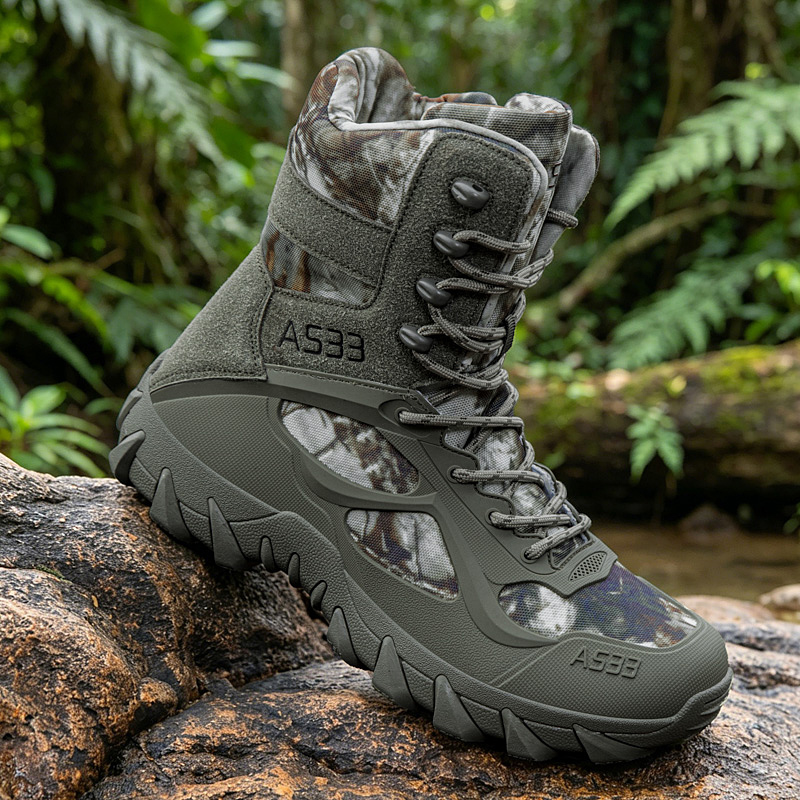 Kids Outdoor Net - Botas tácticas para hombre, botas militares