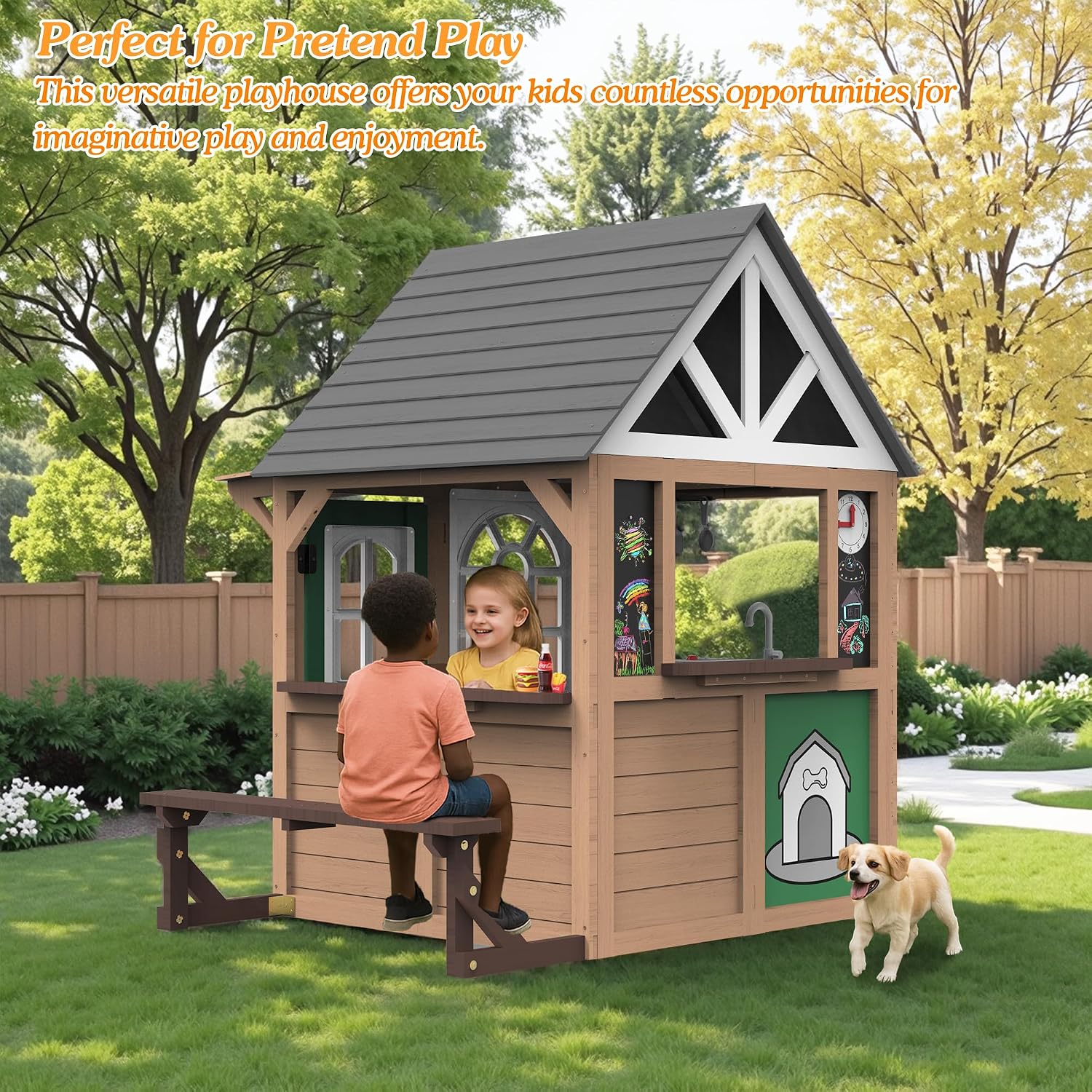 Casa de Juegos para Niños Seiz - Kids Outdoor Playhouse reseña y precio