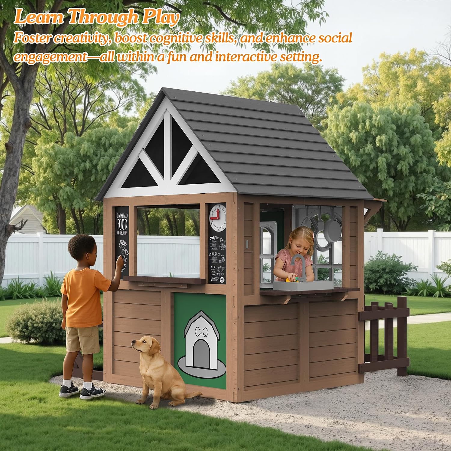 Casa de Juegos para Niños Seiz - Kids Outdoor Playhouse reseña y precio