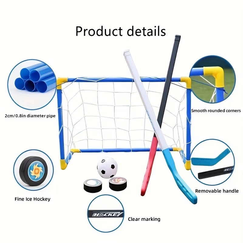 Juego de Hockey y Fútbol 2 en  - Kids Outdoor Hockey Sticks reseña y precio