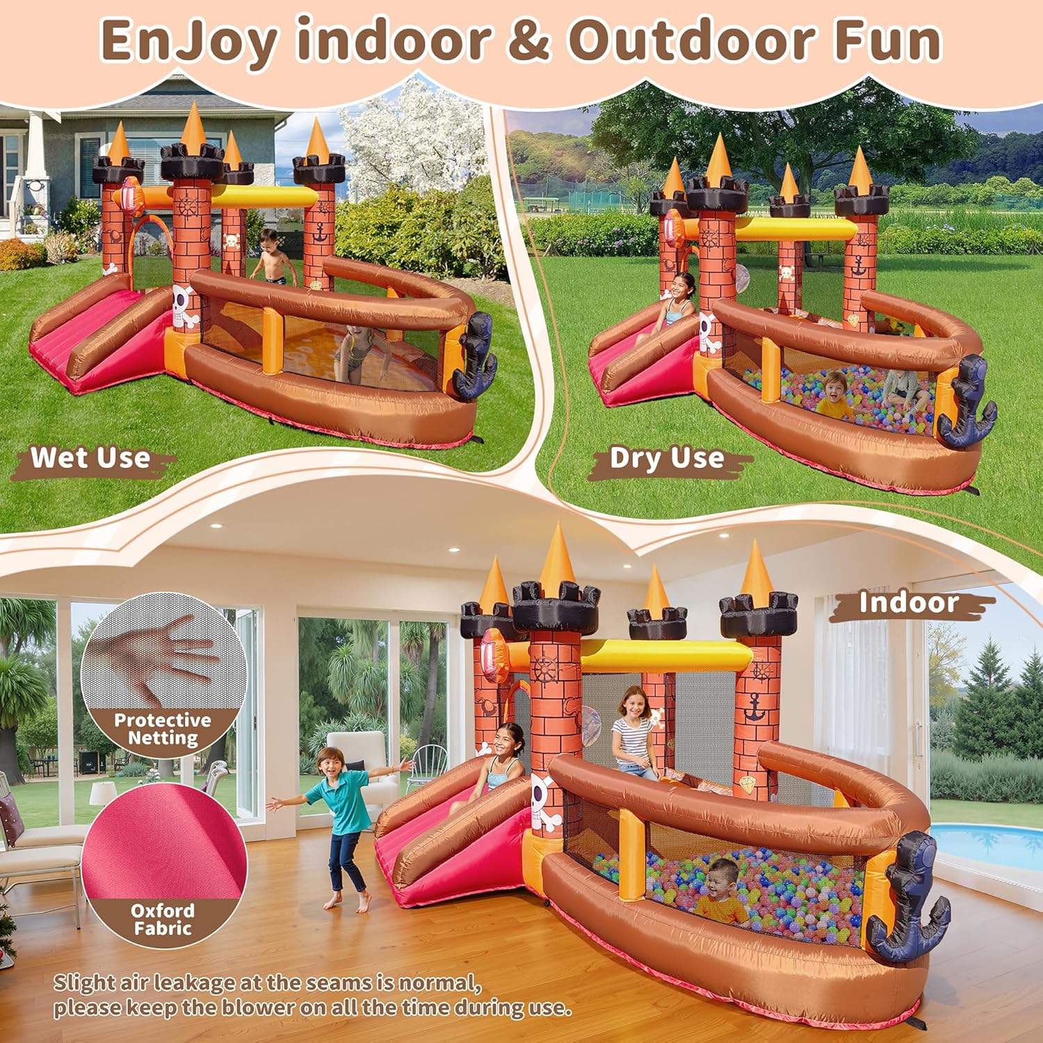 Casa Inflable para Niños de 3  - Kids Outdoor Slide reseña y precio