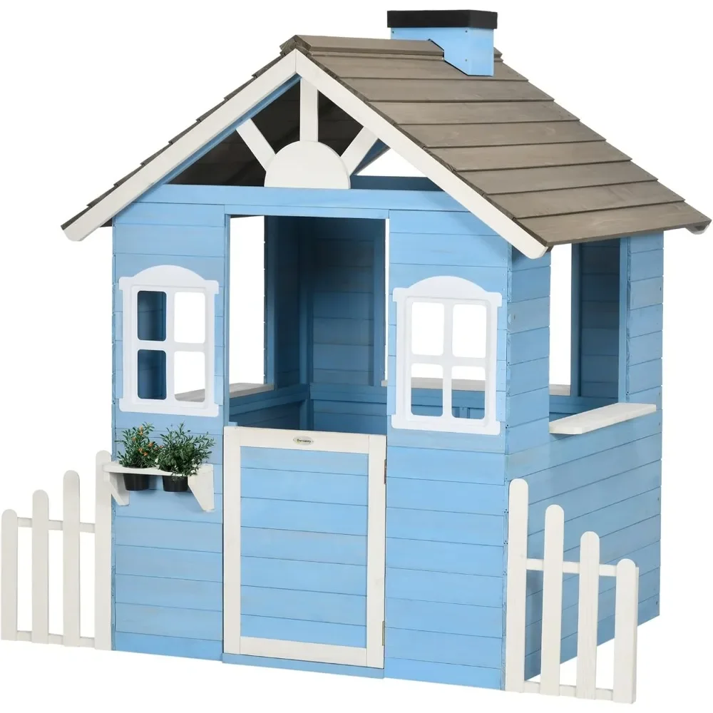 Casa de juegos para niños, cas - Kids Outdoor Playhouse reseña y precio