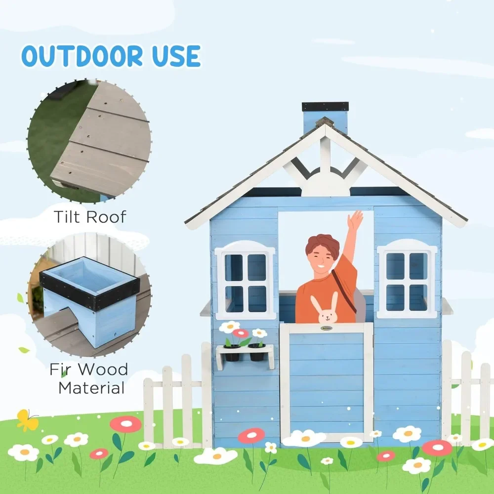 Casa de juegos para niños, cas - Kids Outdoor Playhouse reseña y precio