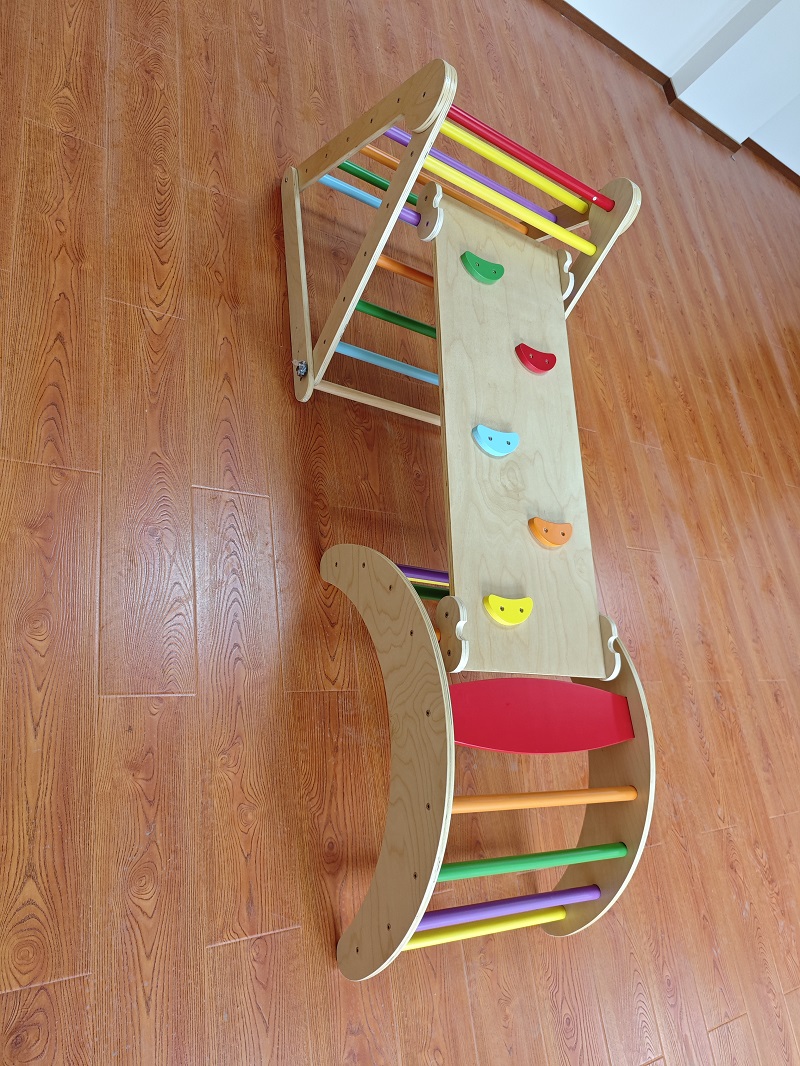 Juego de Escalada Infantil 3 e - Kids Outdoor Wooden Climbing Frame reseña y precio
