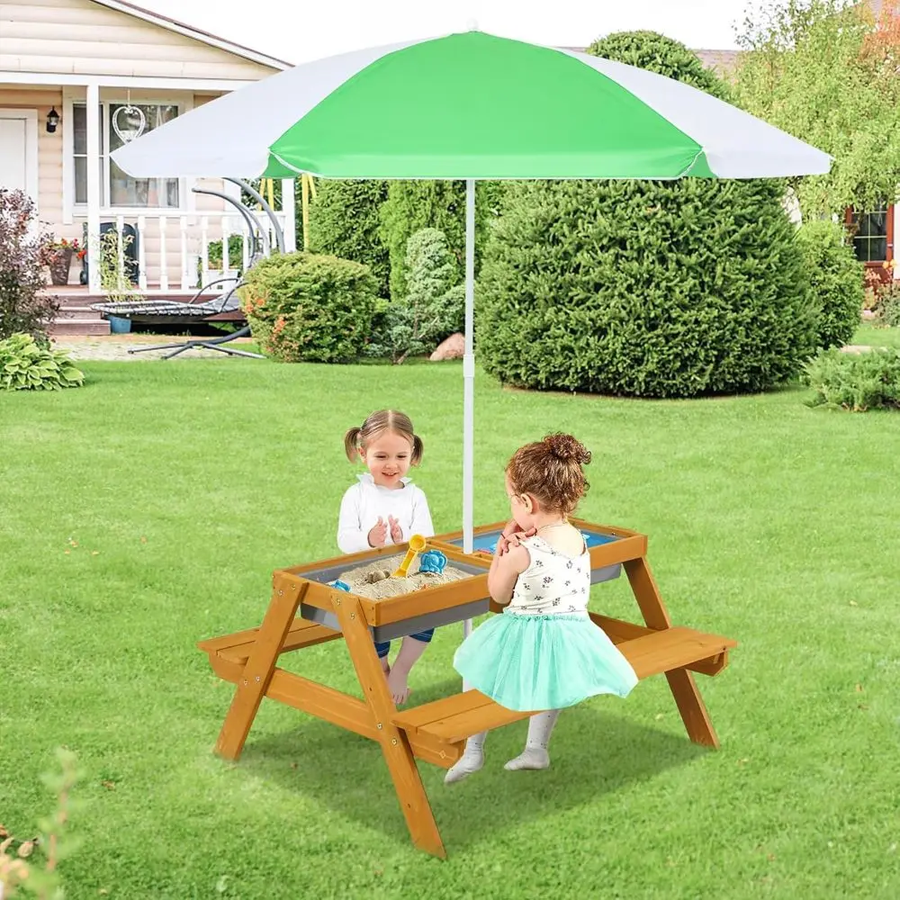 Mesa de Picnic Infantil 3 en 1 - Kids Outdoor Picnic Table reseña y precio