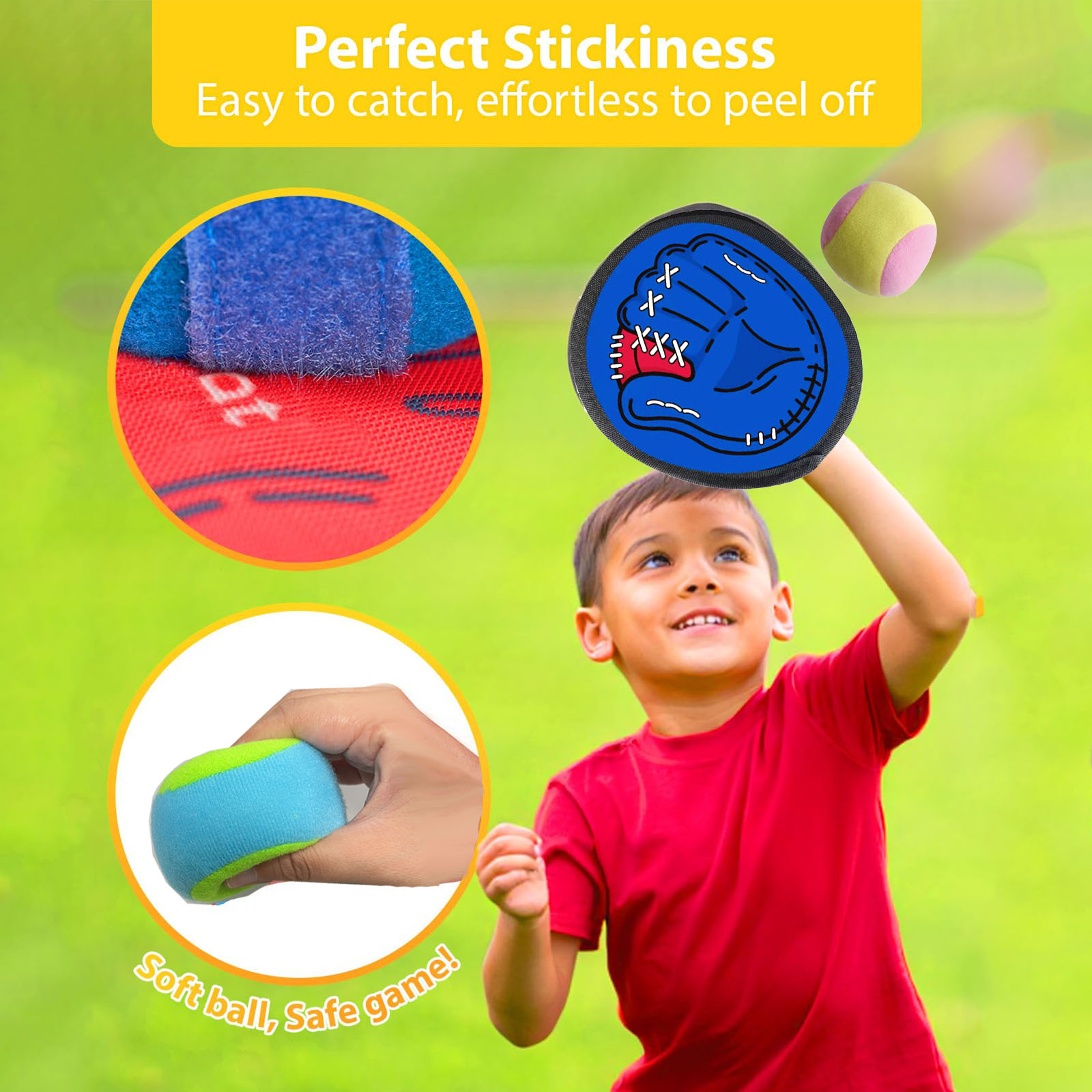 Juego de 4 pelotas adhesivas c - Kids Outdoor Dome reseña y precio