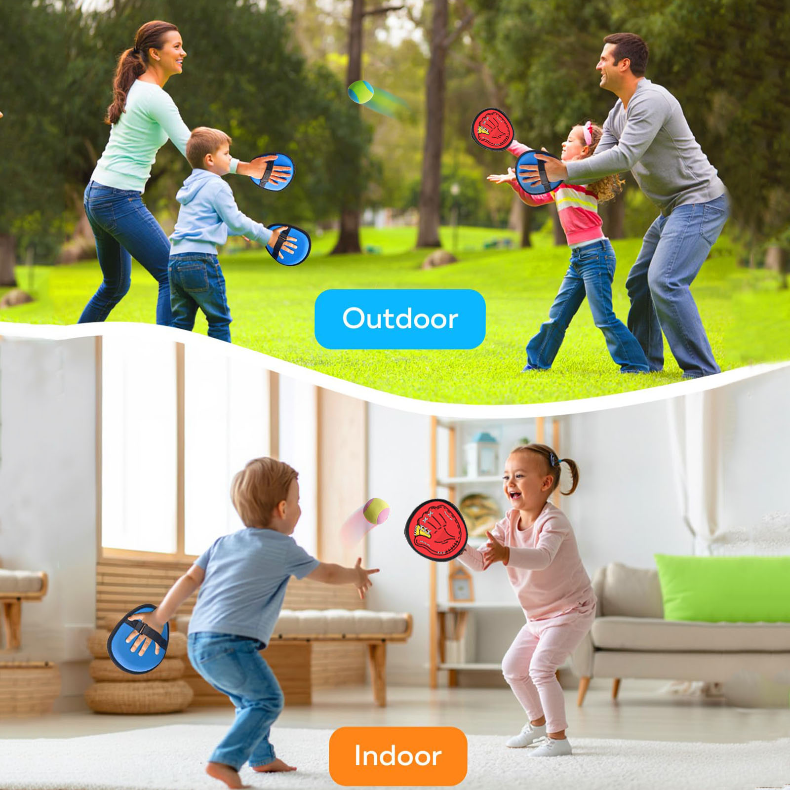 Juego de 4 pelotas adhesivas c - Kids Outdoor Dome reseña y precio