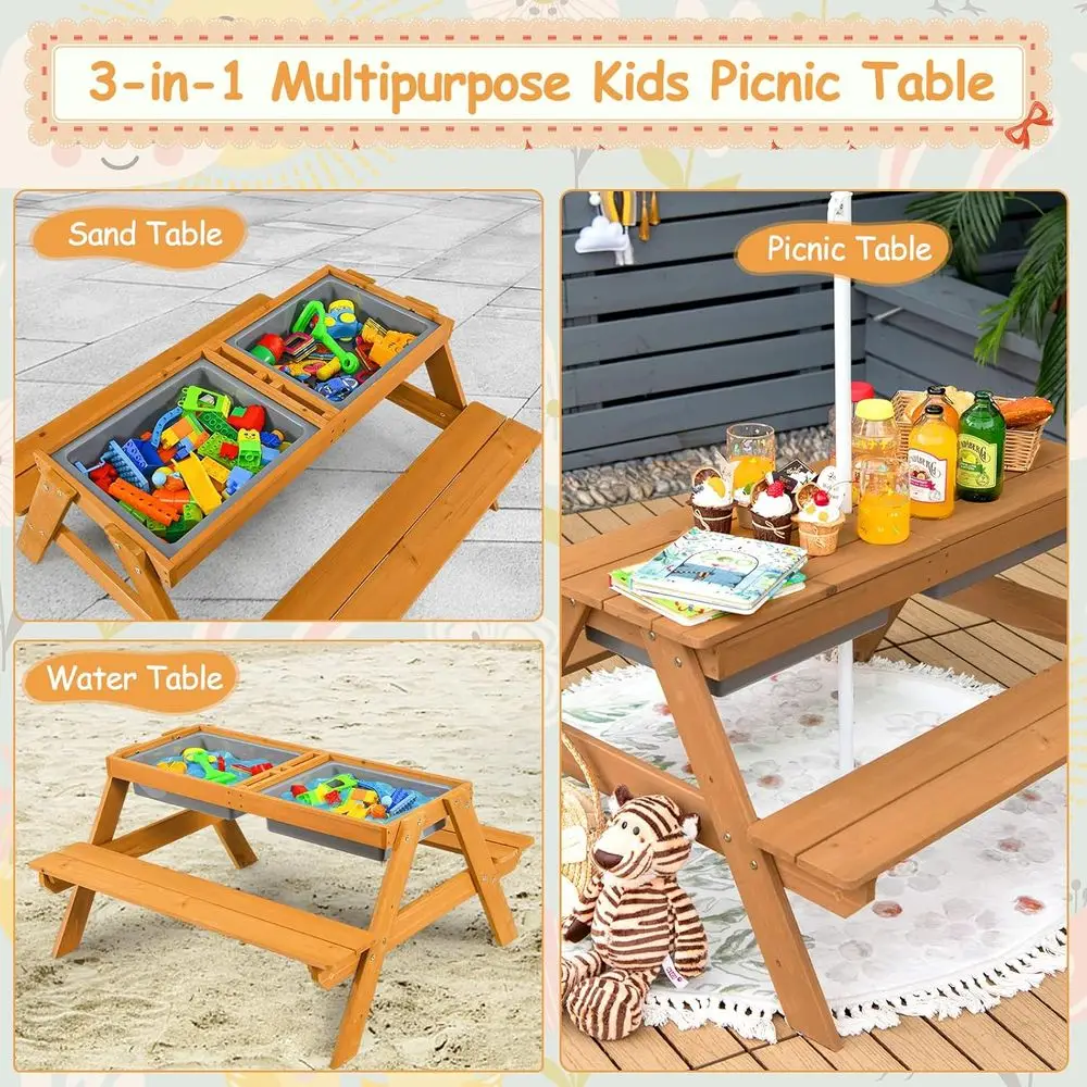 Mesa de Picnic 4 en 1 de Mader - Kids Outdoor Picnic Table reseña y precio