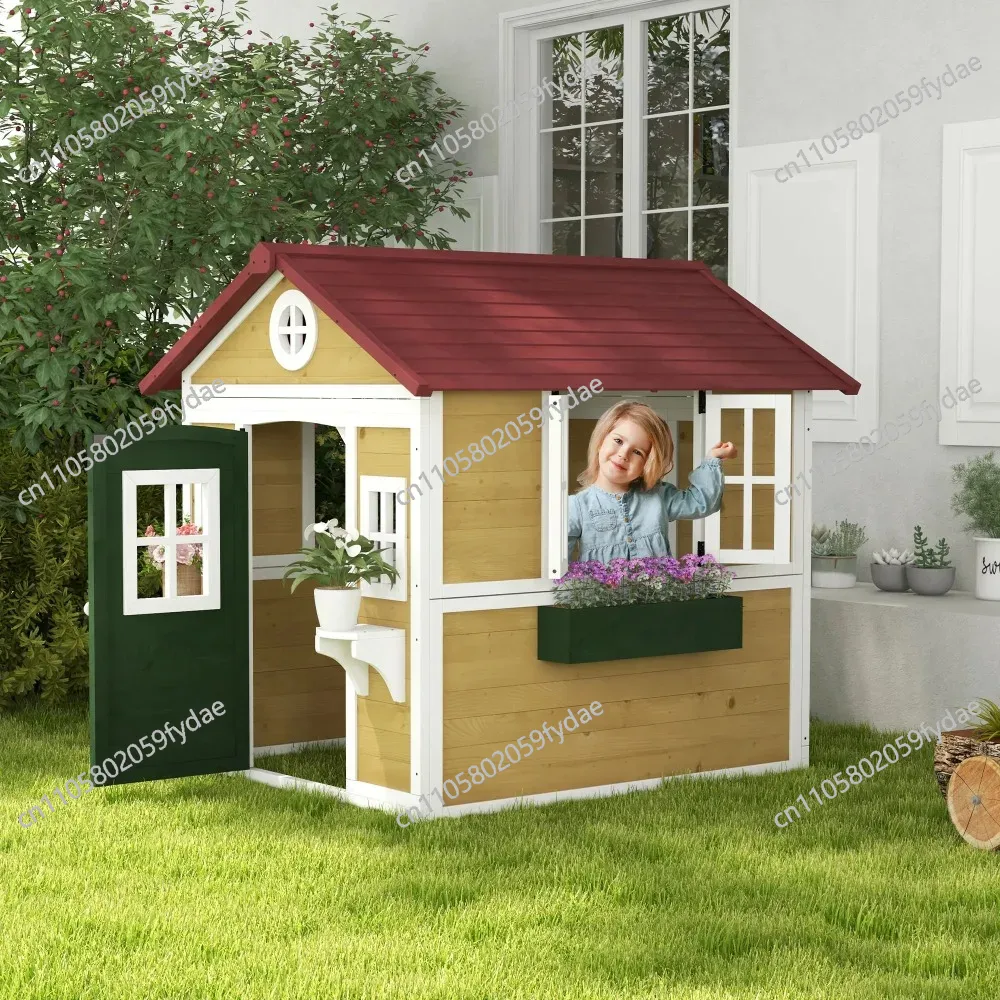 Casita de Juegos para Niños al - Kids Outdoor Playhouse reseña y precio