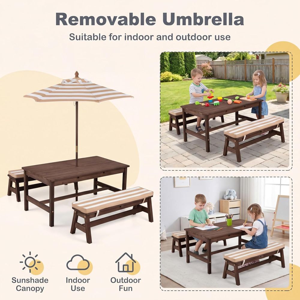 Mesa de picnic para niños, tab - Kids Outdoor Picnic Table reseña y precio