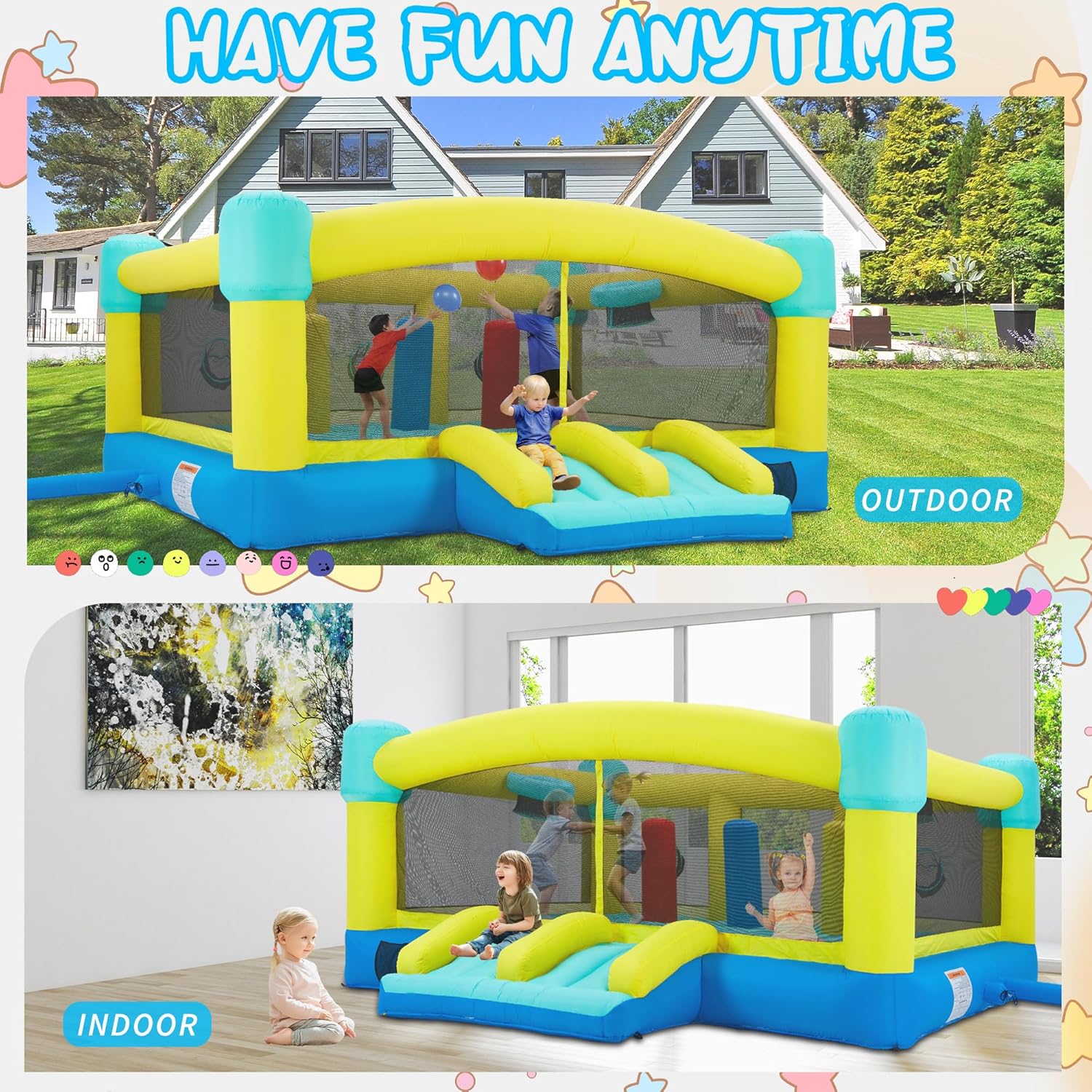 Gran Castillo Inflable, 15 x 1 - Kids Outdoor Slide reseña y precio