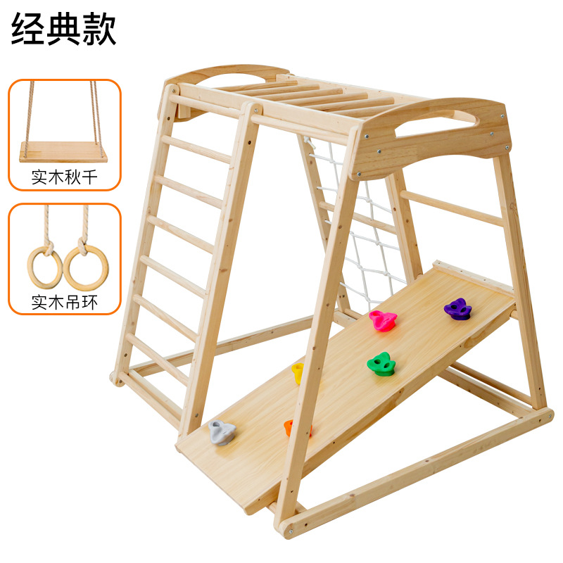Jungle Gym para Niños, Tobogán - Kids Outdoor Wooden Climbing Frame reseña y precio