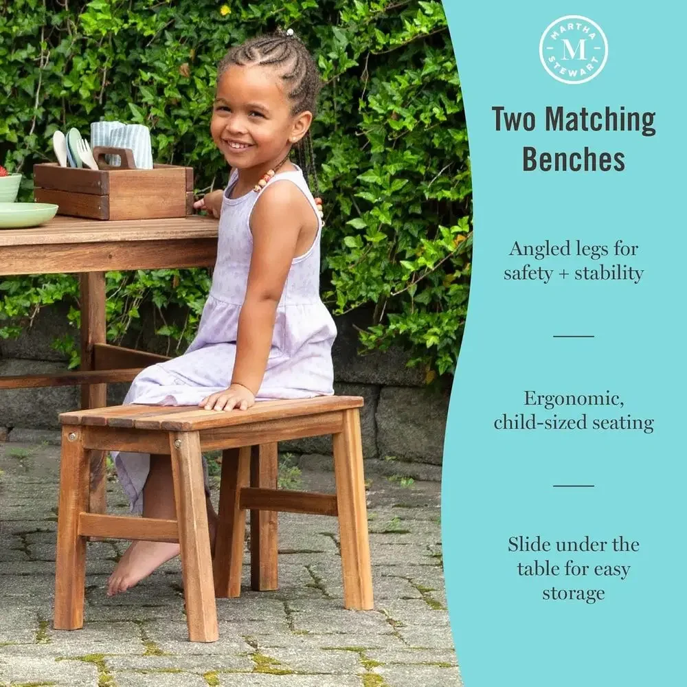 Conjunto de Mesa y 2 Bancos pa - Kids Outdoor Picnic Table reseña y precio