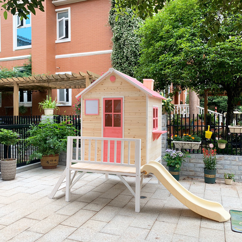 Casa de juegos grande, jardín  - Kids Outdoor Playhouse reseña y precio