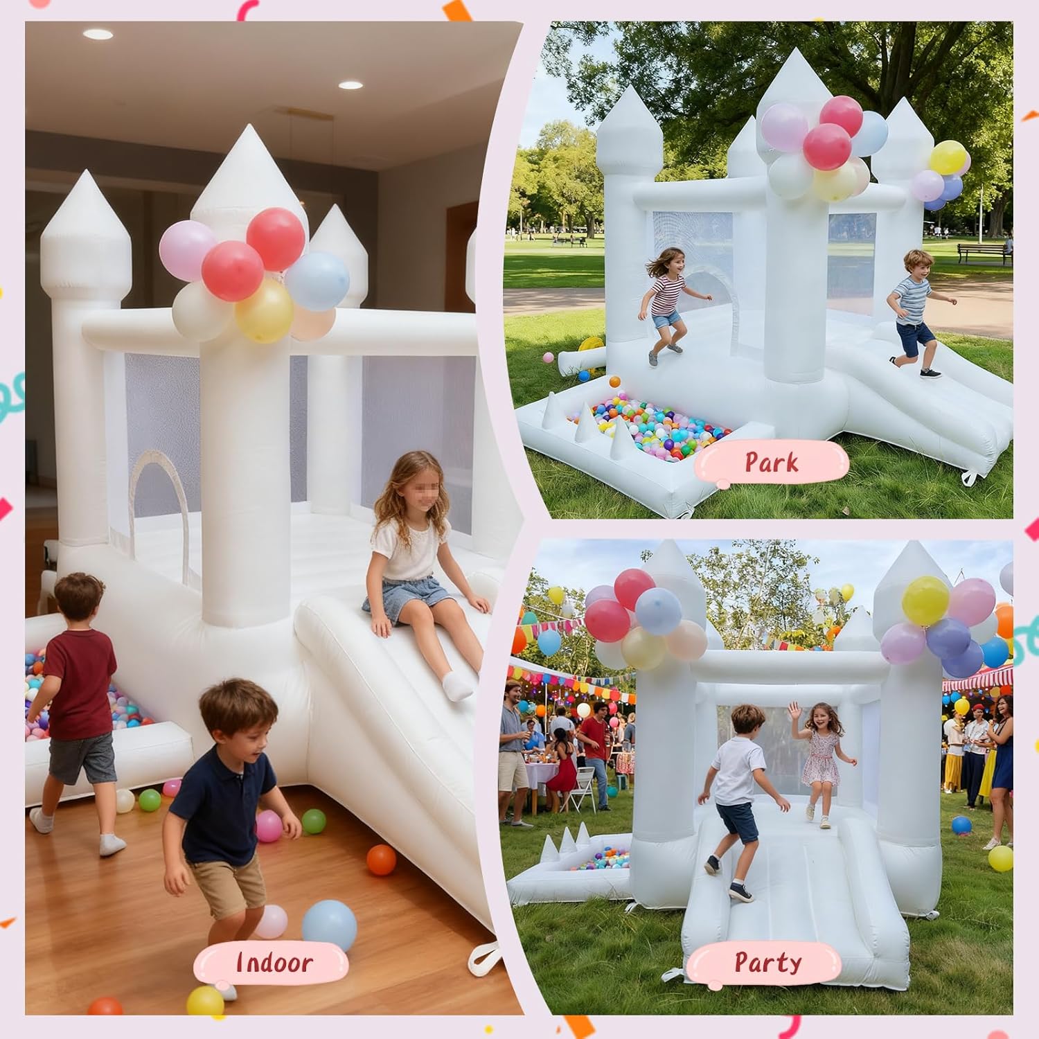 Castillo Inflable Blanco, Cast - Kids Outdoor Slide reseña y precio
