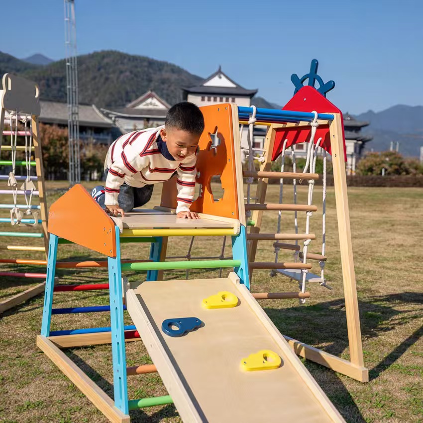 Estructura de Escalada Grande  - Kids Outdoor Wooden Climbing Frame reseña y precio