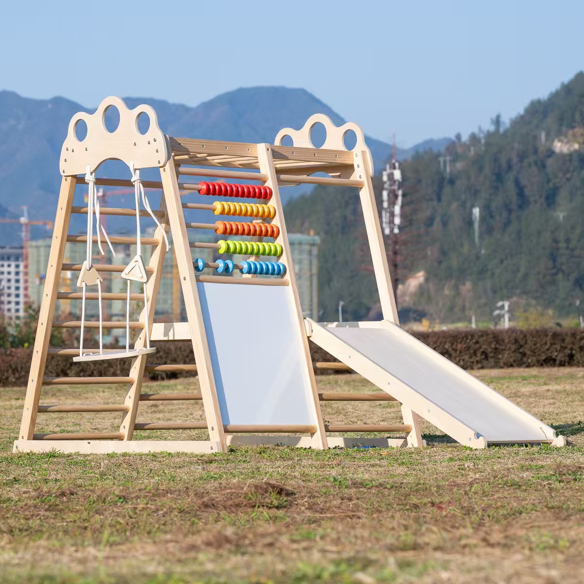 Estructura de Escalada Grande  - Kids Outdoor Wooden Climbing Frame reseña y precio