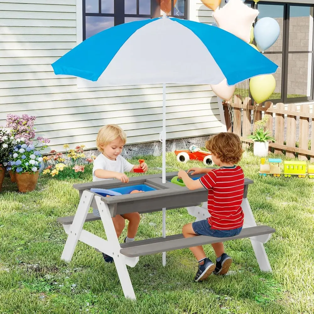 Mesa de Picnic Convertible 3 e - Kids Outdoor Picnic Table reseña y precio