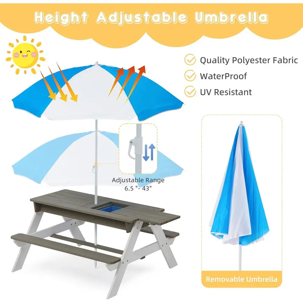 Mesa de Picnic Convertible 3 e - Kids Outdoor Picnic Table reseña y precio
