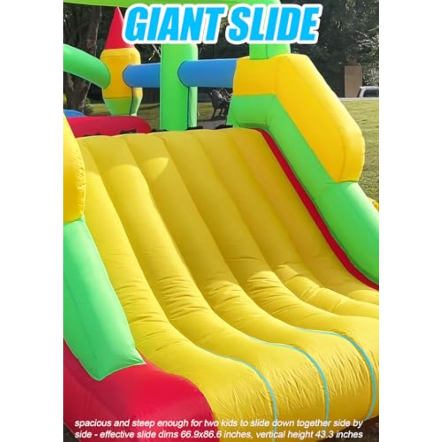 Casa de brinco inflable para e - Kids Outdoor Obstacle Course reseña y precio
