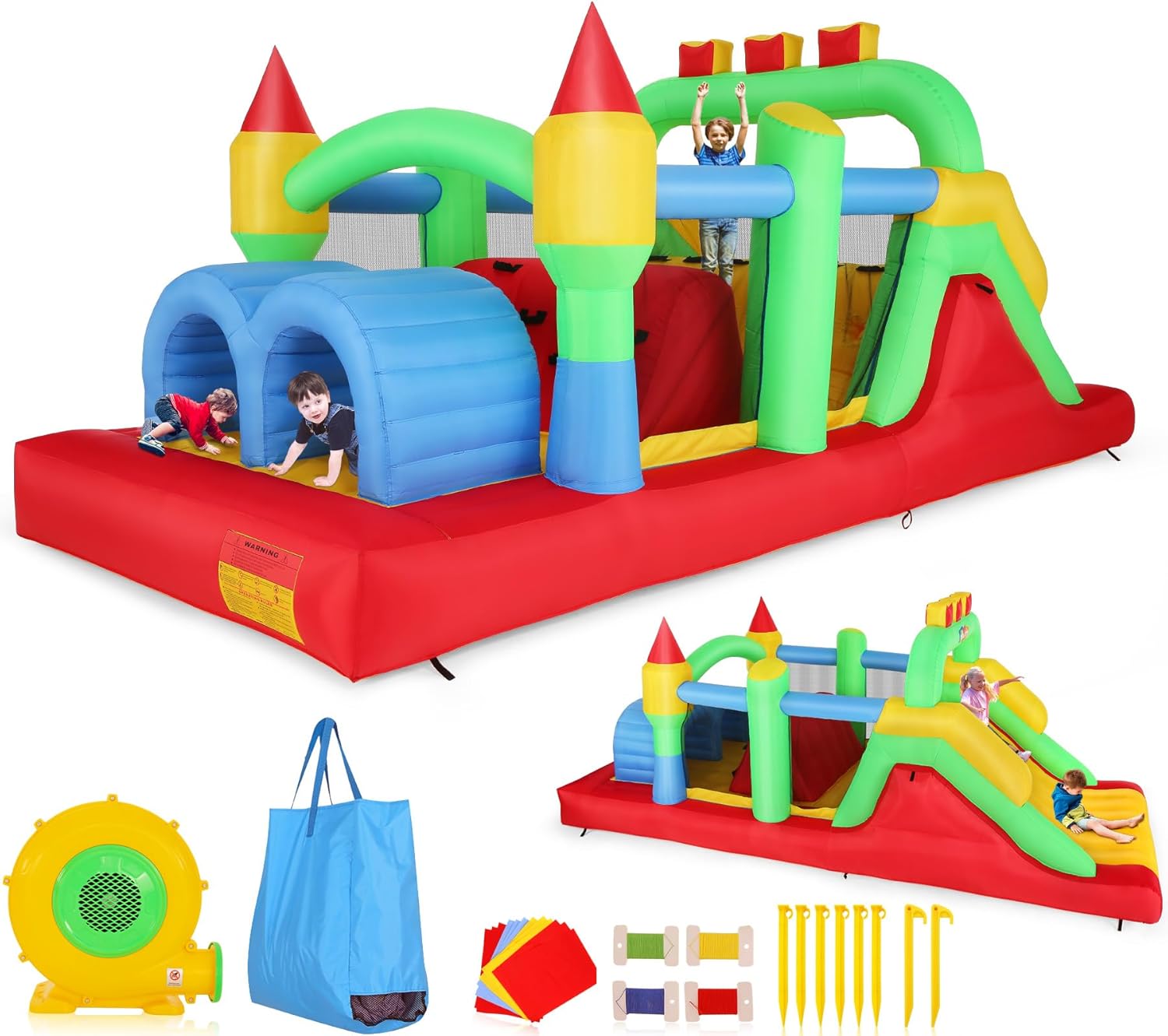 KF Pista de Obstáculos Inflabl - Kids Outdoor Tunnel reseña y precio
