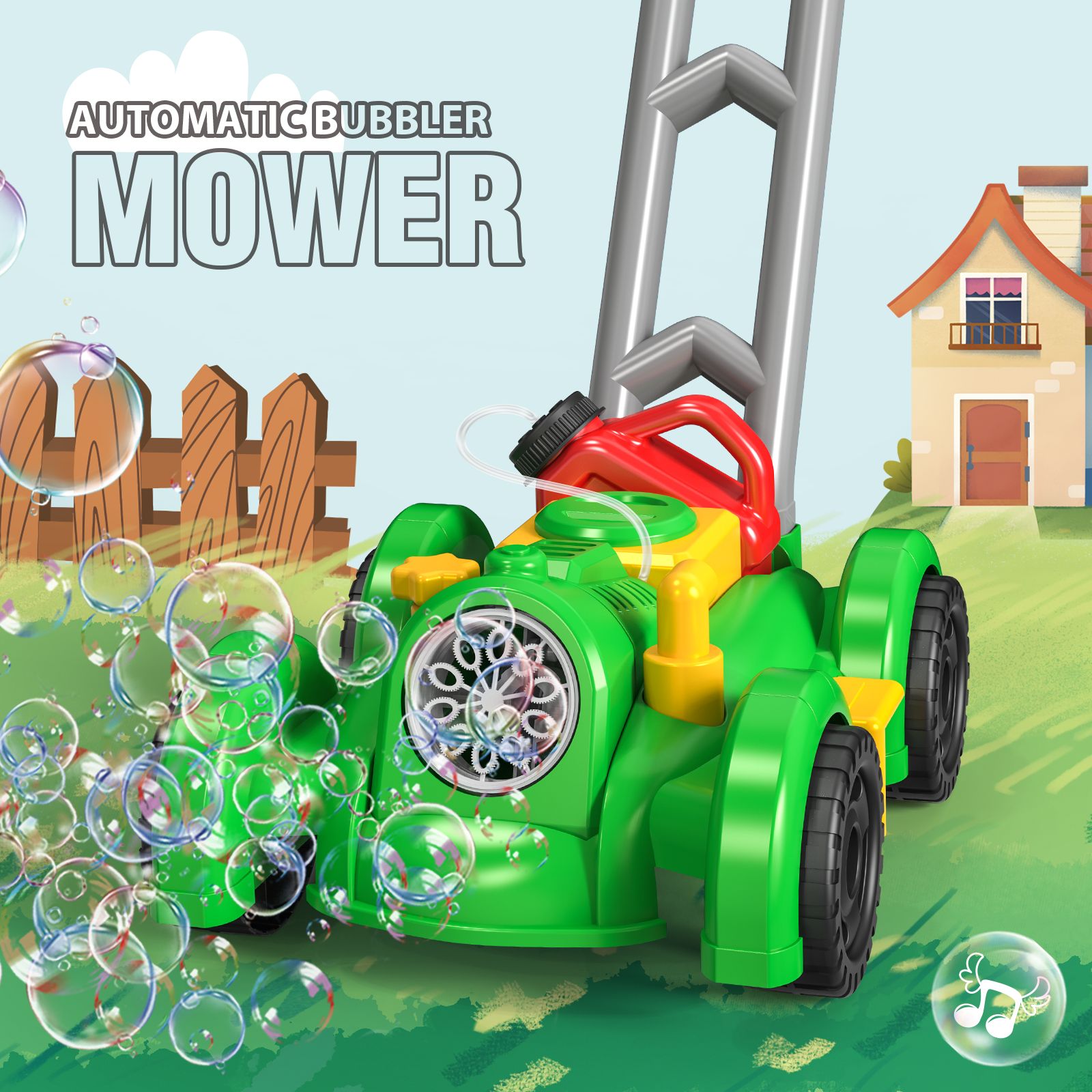 Máquina de burbujas con carrit - Kids Outdoor Lawn Mower reseña y precio