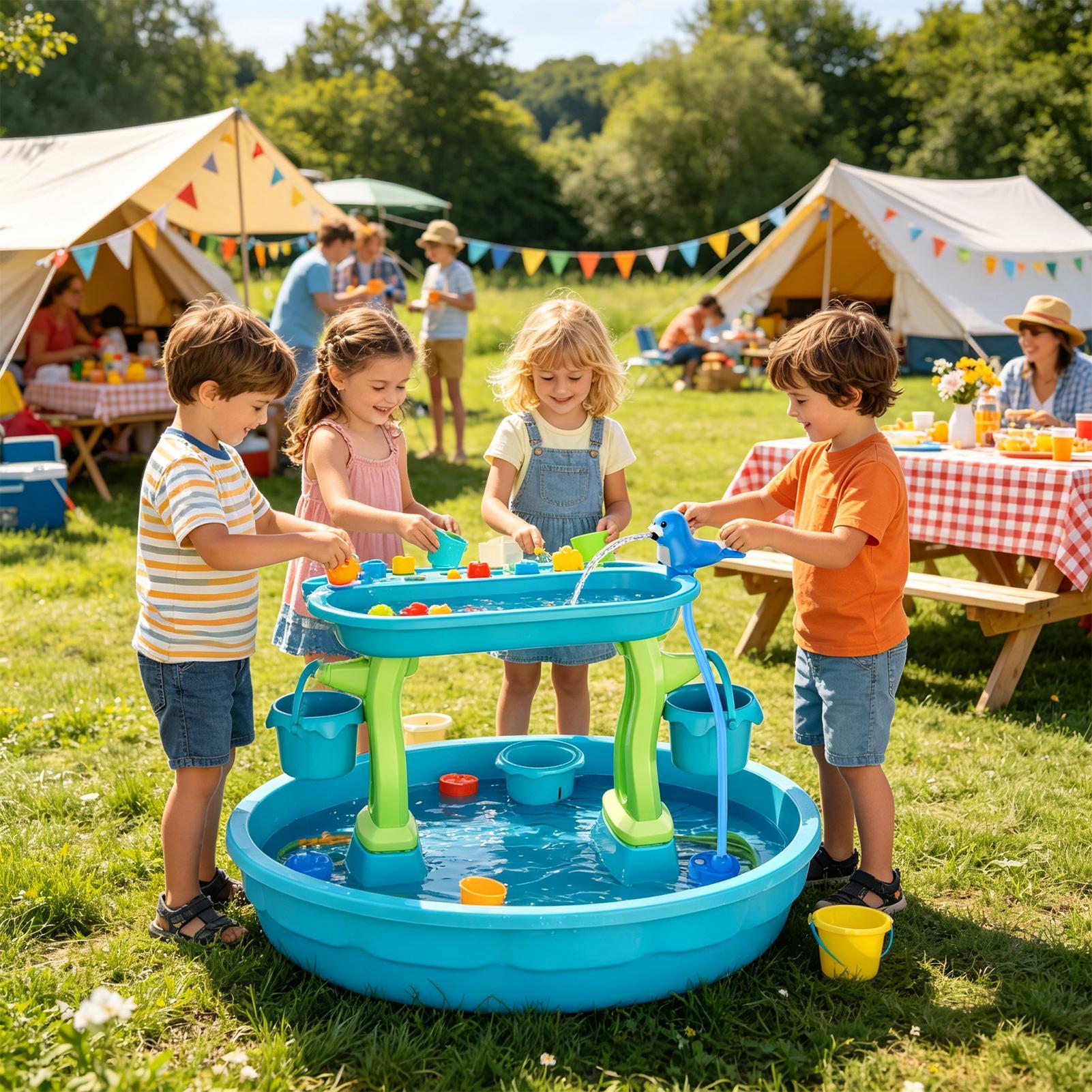 Bomba de agua recargable para  - Kids Outdoor Picnic Table reseña y precio