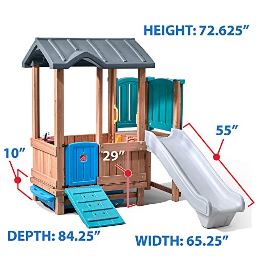 Woodland Adventure Playhouse & - Kids Outdoor Playhouse reseña y precio