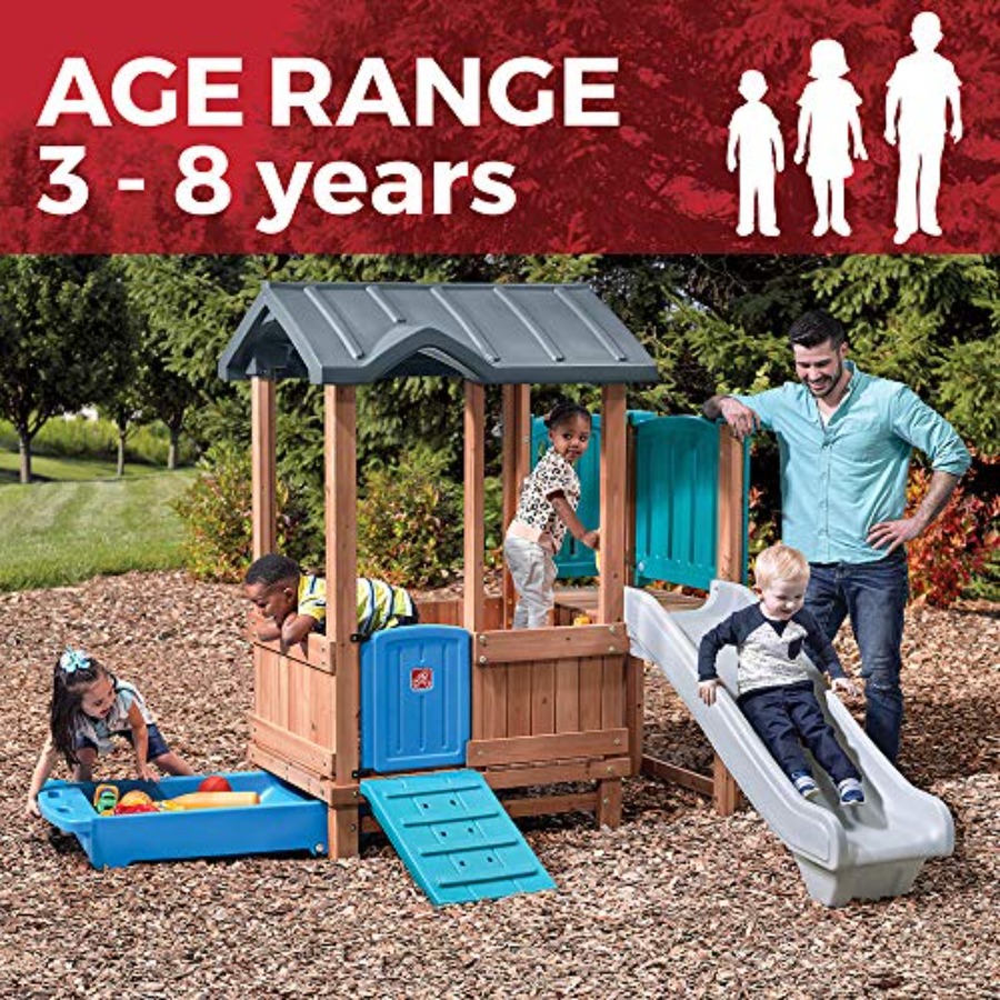 Woodland Adventure Playhouse & - Kids Outdoor Playhouse reseña y precio