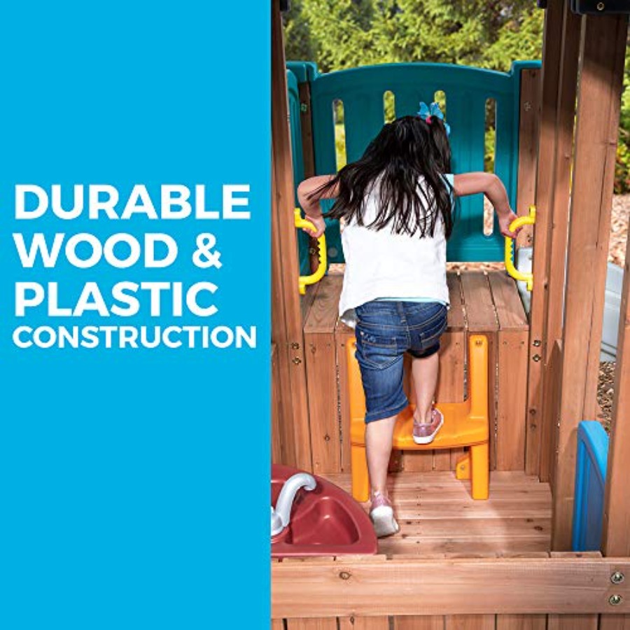 Woodland Adventure Playhouse & - Kids Outdoor Playhouse reseña y precio