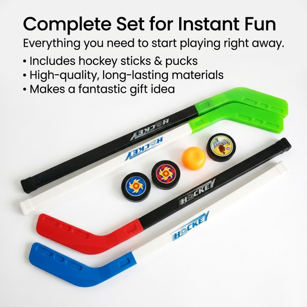 Un juego de hockey con palos d - Kids Outdoor Hockey Sticks reseña y precio