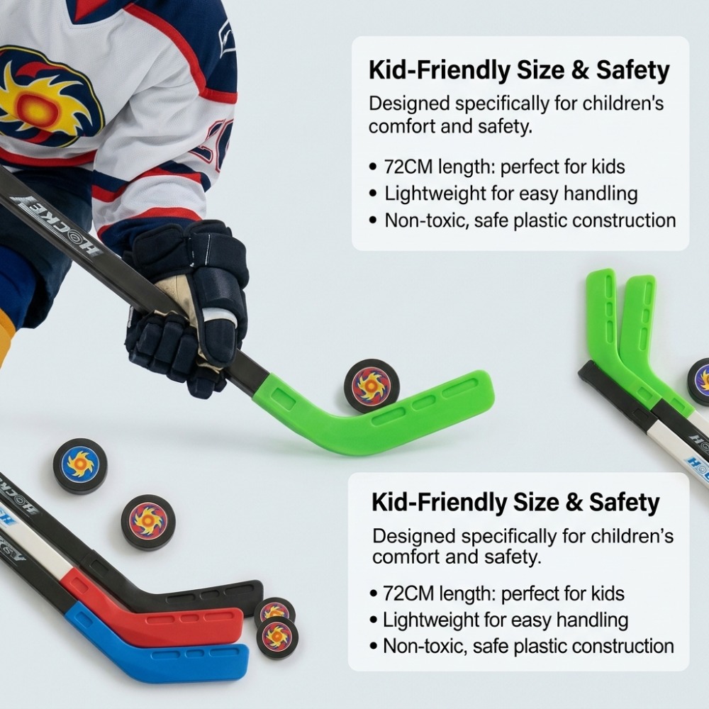 Un juego de hockey con palos d - Kids Outdoor Hockey Sticks reseña y precio