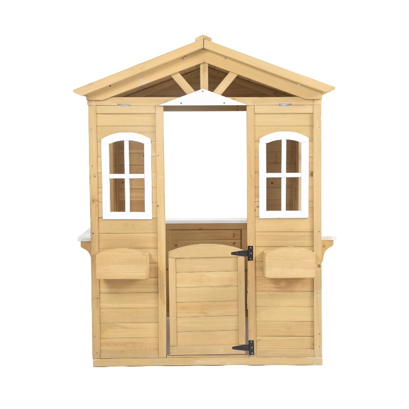 Casita de Juegos Moderna y Clá - Kids Outdoor Playhouse reseña y precio