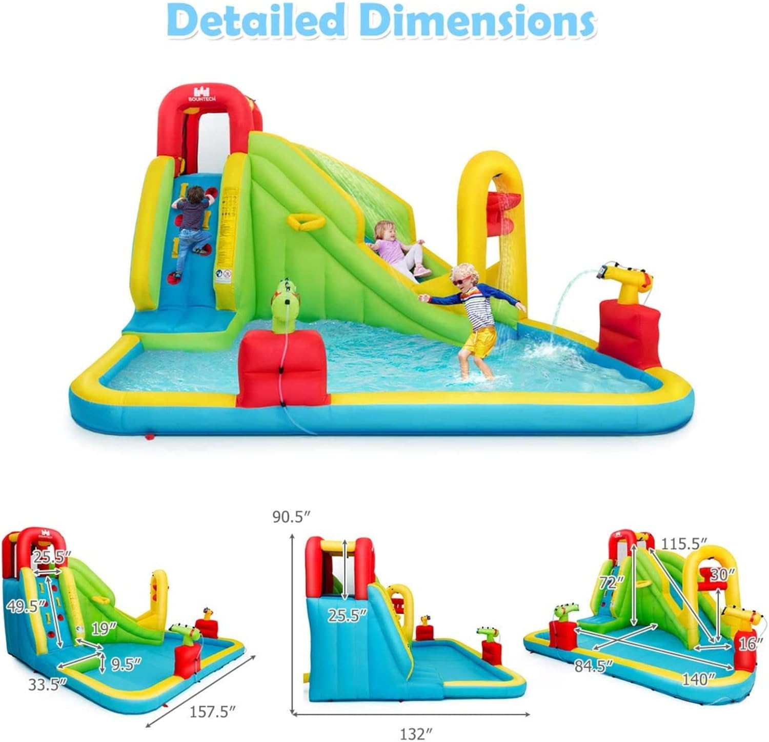Mega Parque Acuático Inflable  - Kids Outdoor Slide reseña y precio