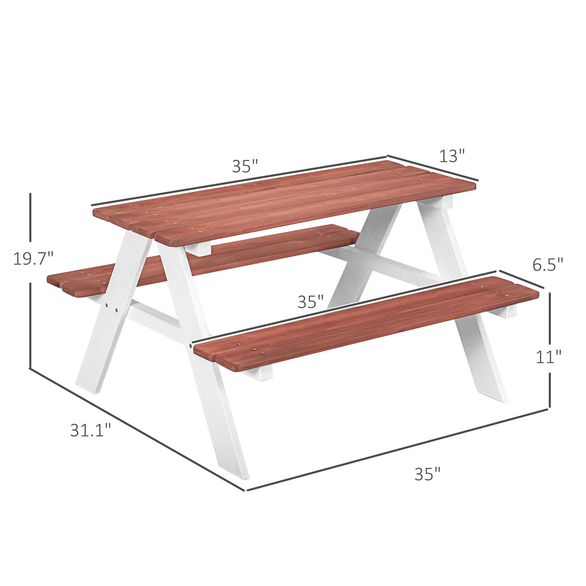 Conjunto de Mesa y Bancos de M - Kids Outdoor Picnic Table reseña y precio