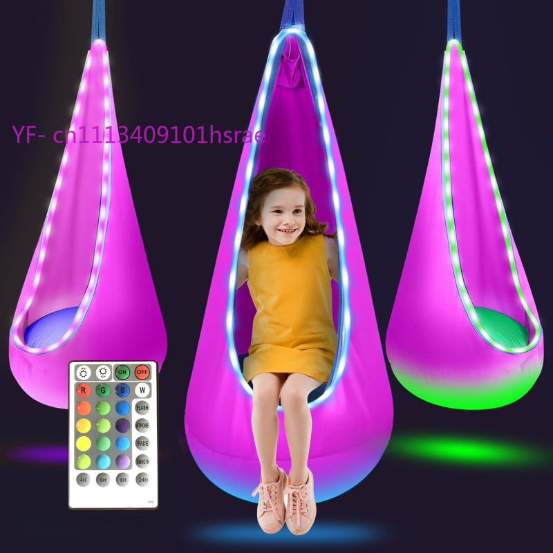 Hamaca Inflable LED Brillante, - Kids Outdoor Swing Chair reseña y precio